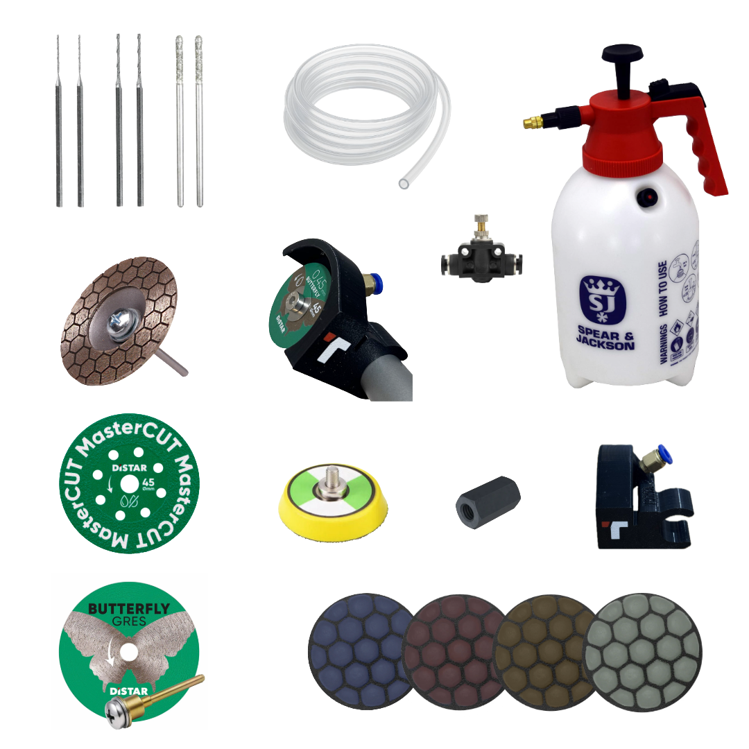 Ceramic Stone Tool Kit – Compatible with Proxxon Mini Angle Grinder