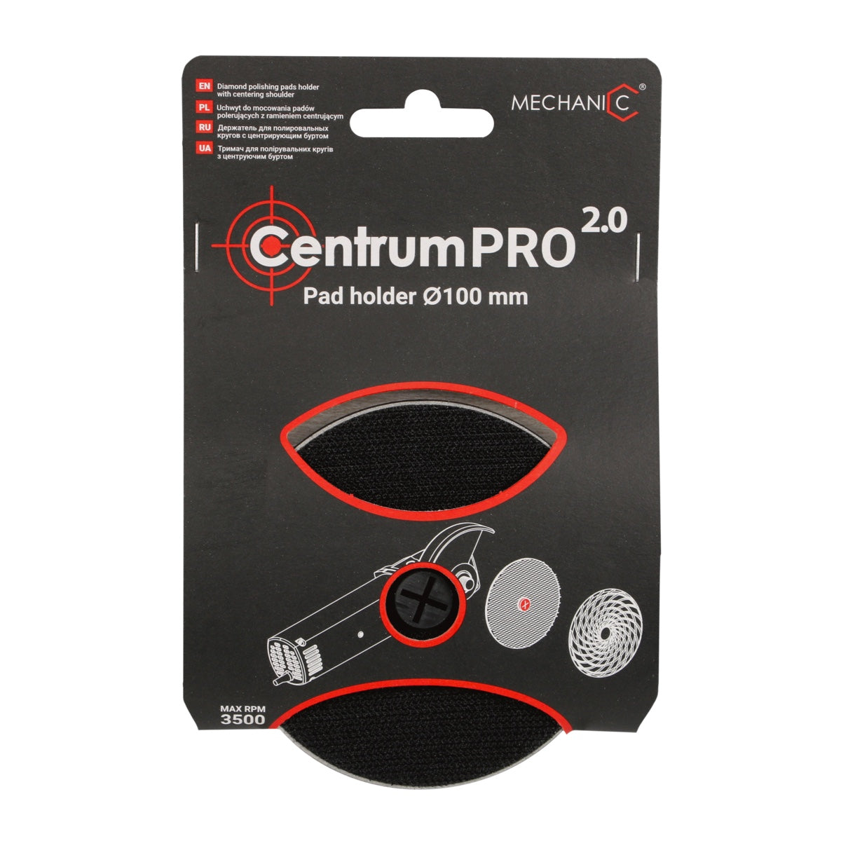 M14 100mm Aluminum Velcro Backing Pad