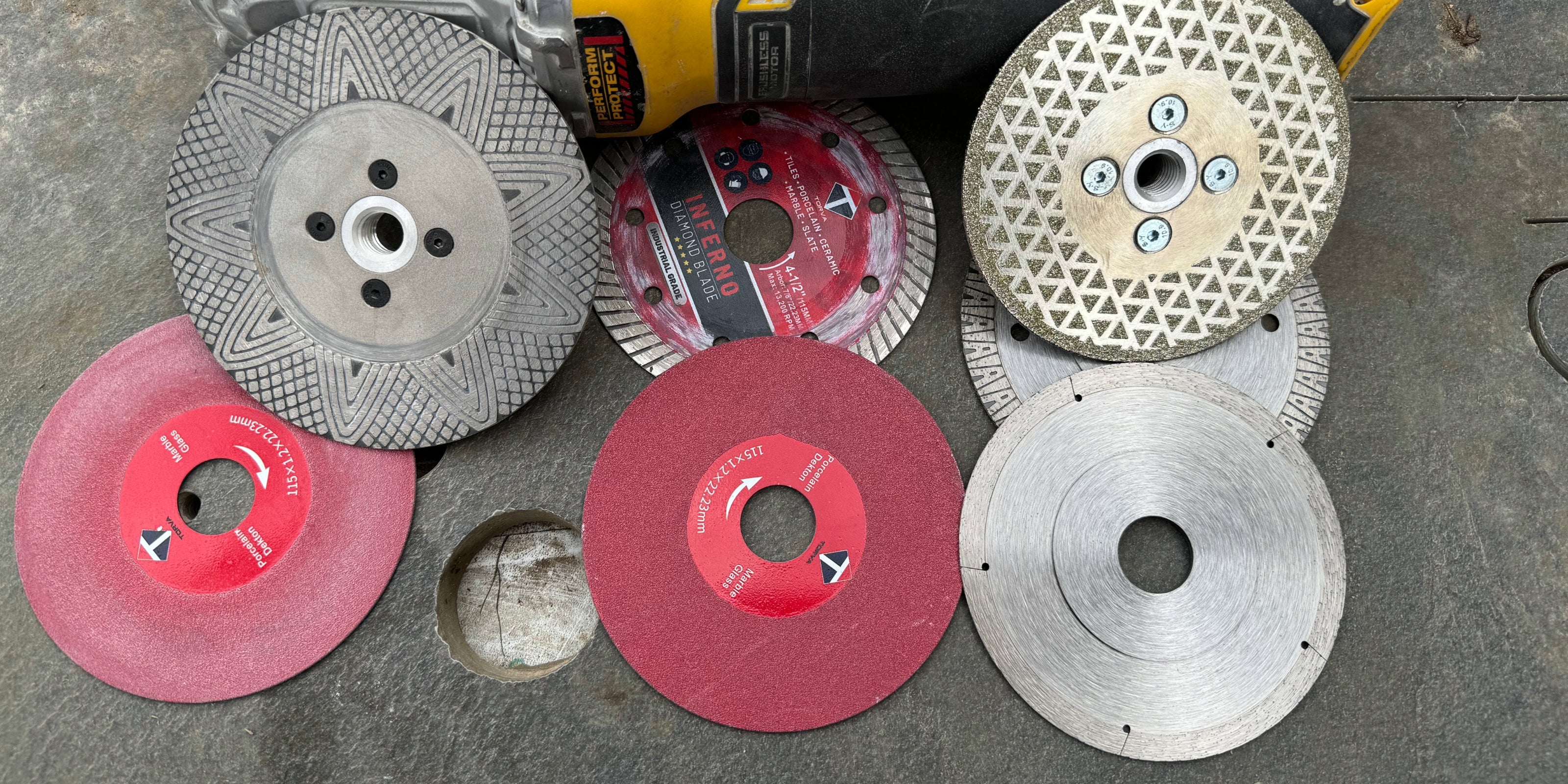 a collection of diamond blades