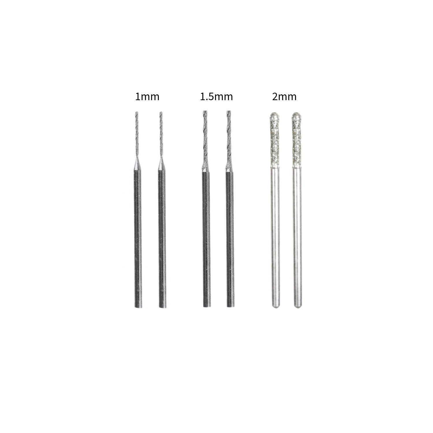 Proxxon Set 6 Diamond Twist Drill Bits - Ceramic, Porcelain Stoneware