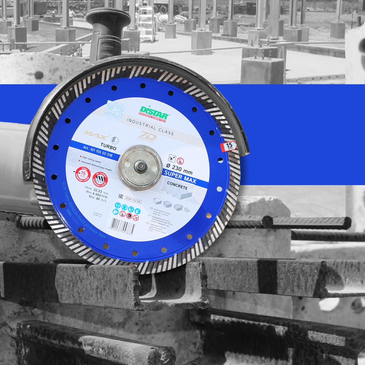 Reinforced Concrete Diamond Cutting Blade Turbo 230mm Super Max