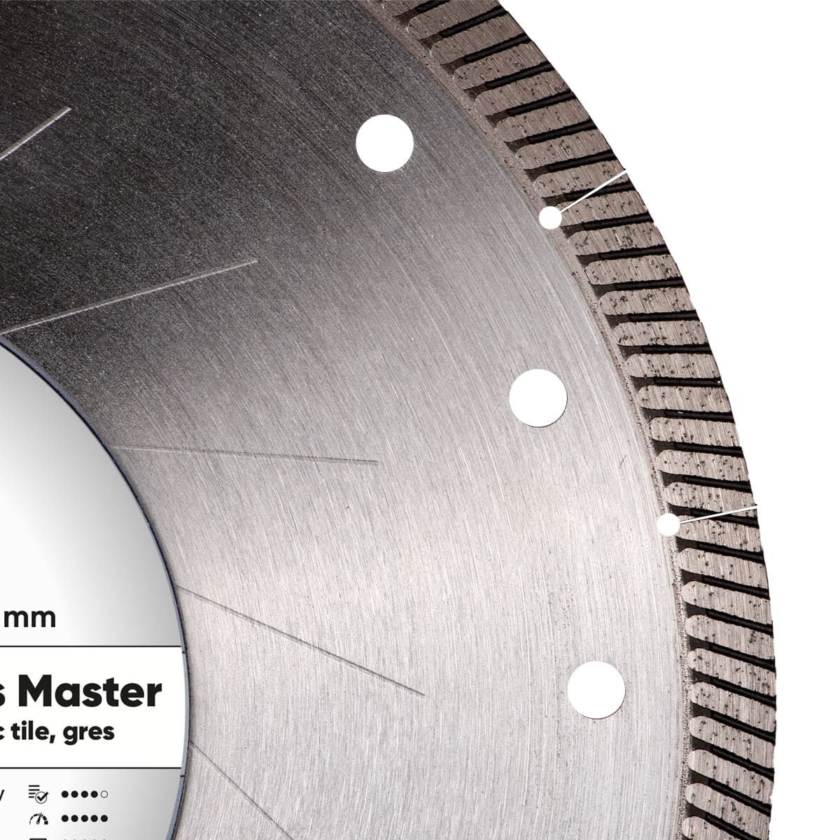 Diamond Cutting Blade 1A1R 230mm x 22.23mm Gres Master