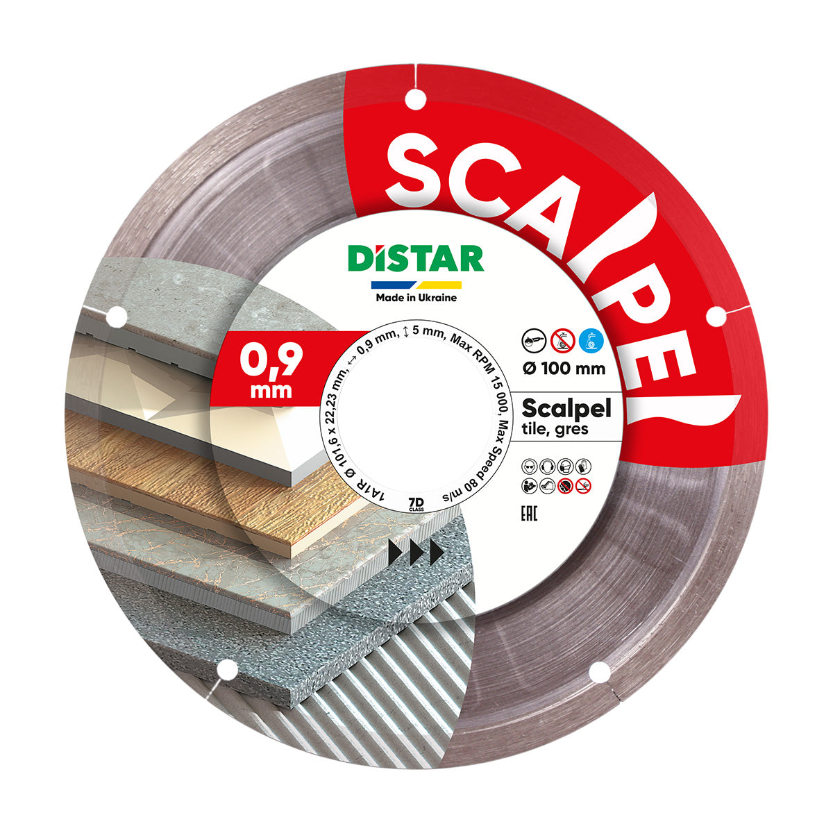 Scalpel Diamond Cutting Blade Distar 101mm x 22.23mm