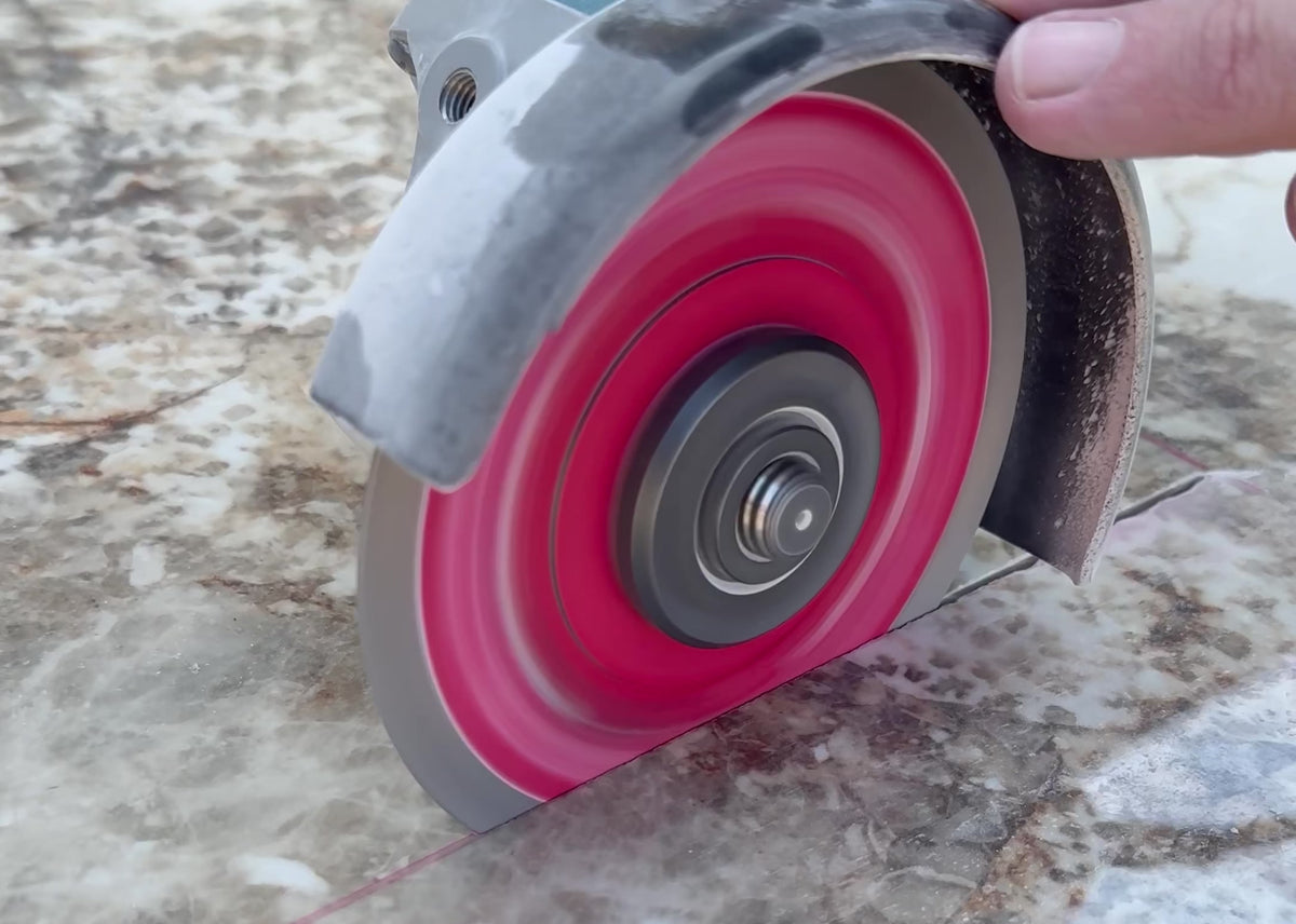 Video showing the torva diamond precesion blade cutting through tiles.